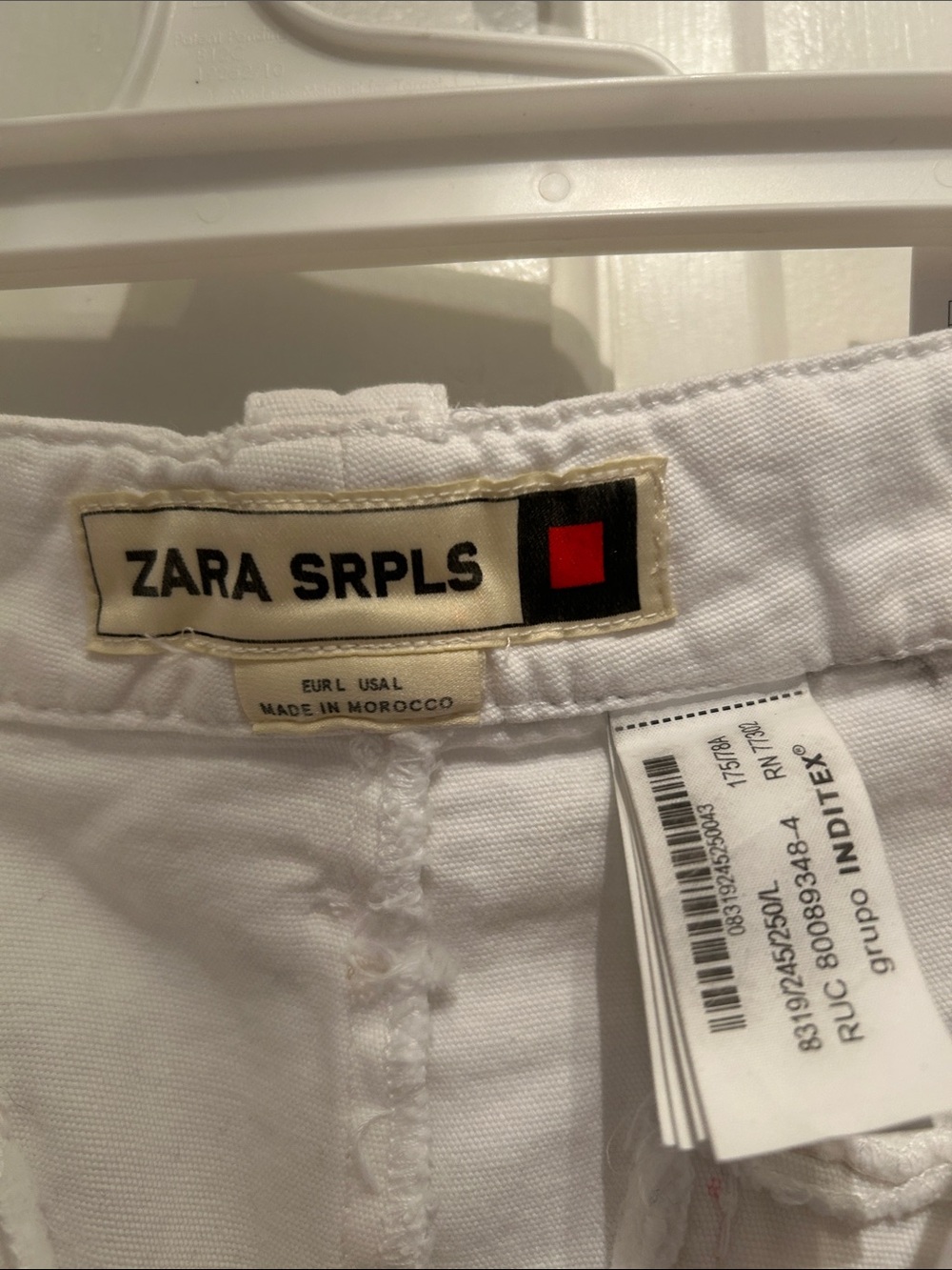 Zara NWT Wide Leg White Cotton Pants - Picture 5 of 11